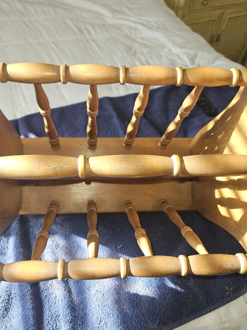 Classic Wooden Magazine Holder in Brown